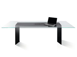 DOLM - Wood and glass office desk / table - Desk by Gallotti&Radice