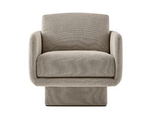 LILAS - Upholstered fabric easy chair with armrests - Armchair by Gallotti&Radice