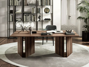 PRISM - Rectangular rosewood writing desk - Desk by Gallotti&Radice