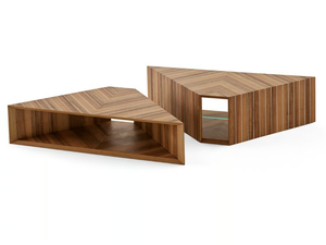 PRISM - Walnut coffee table - Coffee table by Gallotti&Radice