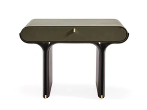 STAMI NIGHT - Leather bedside table - Side table by Gallotti&Radice