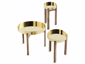 TWELVE - Round brass coffee table - Coffee table by Gallotti&Radice