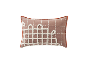 BANDAS A - Rectangular hand embroidered wool cushion - Accessories by GAN
