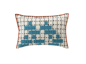 BANDAS C - Rectangular hand embroidered wool cushion - Accessories by GAN
