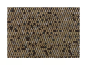 CHIMOS GREEN - Rectangular handmade wool rug with geometric shapes - Rug by GAN
