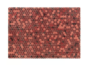 CHIMOS RED - Rectangular handmade wool rug with geometric shapes - Rug by GAN