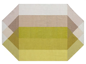DIAMOND PINK-YELLOW - Recycled PET rug with geometric shapes - Rug by GAN