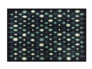 ECHO GREEN - Rectangular wool rug with geometric shapes - Rug by GAN