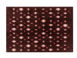 ECHO RED - Rectangular wool rug with geometric shapes - Rug by GAN