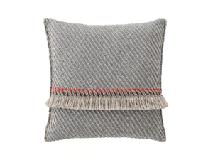 GARDEN LAYERS BLUE - Striped square outdoor polypropylene cushion - Accessories by GAN