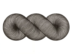 GIRO BLACK&WHITE - Striped handmade wool rug - Rug by GAN