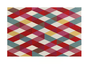 HAPPY MIX - Rectangular wool rug with geometric shapes - Rug by GAN