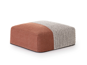 MANGAS OUTDOOR - Square modular recycled PET garden pouf - Pouf by GAN