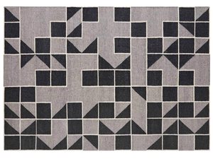 MODICA GREY - Rectangular handmade wool rug with geometric shapes - Rug by GAN