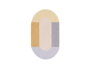 MONO BEIGE - Oval wool rug - Rug by GAN