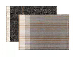 REVERSIBLE BLACK - Rectangular rug in wool, linen and cotton - Rug by GAN