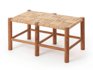 ROOTS DOUBLE STOOL 03 - Low stool in acacia and jute wood - Stool by GAN
