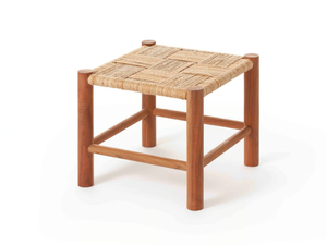 ROOTS SINGLE STOOL 03 - Low stool in acacia and jute wood - Stool by GAN