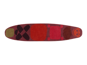 SURF RACE INDICO RED - Handmade wool rug - Rug by GAN
