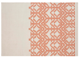 THAY TAUPE - Rectangular handmade wool rug with geometric shapes - Rug by GAN