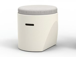 CLOE - Fiberglass garden stool with integrated cushion - Accessories by GANSK