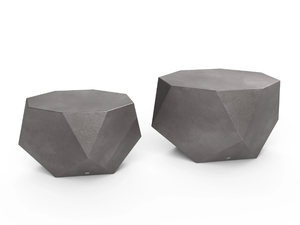 DIAMOND - Octagonal fiberglass coffee table - Coffee table by GANSK