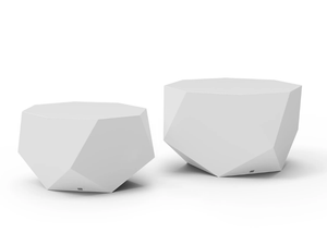 DIAMOND - Octagonal fiberglass garden side table - Side table by GANSK