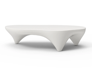 IVORY - Low fiberglass garden side table - Side table by GANSK