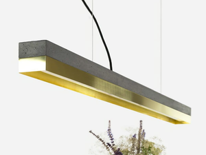 [C1] DARK BRASS - Dimmable LED pendant light (L 122cm) - Ceiling lamp by GANTlights