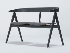 AVA - Upholstered fabric bench with back - Bench by GAZZDA