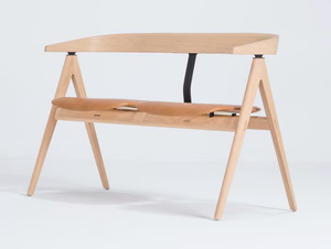 AVA - Upholstered leather bench with back - Bench by GAZZDA
