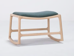 DEDO - Sled base fabric and oak footstool - Pouf by GAZZDA