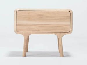 FAWN - Rectangular oak bedside table with drawers - Side table by GAZZDA