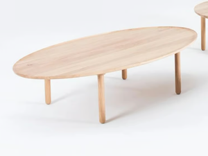 MU - Oval oak coffee table - Coffee table by GAZZDA
