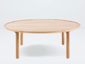 MU - Round oak coffee table - Coffee table by GAZZDA