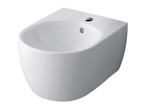 ICON - Wall-hung Vitreous China bidet with overflow - Toilet seat by Geberit