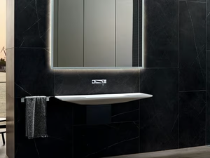ONE - Wall-mounted rectangular ceramic washbasin - Washbasin by Geberit