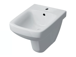 SELNOVA SQUARE - Wall-hung Vitreous China bidet - Toilet seat by Geberit