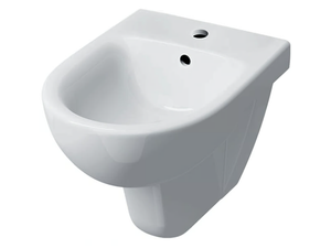 SELNOVA - Wall-hung Vitreous China bidet with overflow - Toilet seat by Geberit