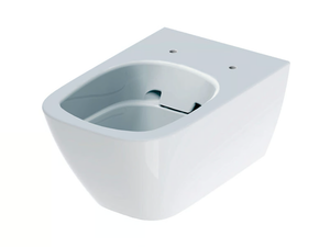 SMYLE SQUARE - Wall-hung Vitreous China toilet - Toilet seat by Geberit