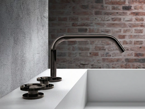 TIBÒ - 3 hole countertop washbasin tap without waste - Tap by GEDA