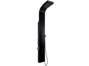 SPA - Contemporary style wall-mounted metal shower panel with diverter with hand shower - Shower panel by GEDY