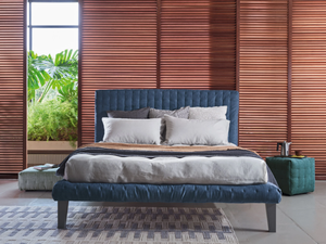 DOT - Double bed with removable cover with tufted headboard - Bed frame by Gervasoni