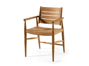 EIDOS 24 - Teak garden chair with armrests - Styling by Gervasoni