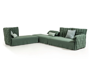 FLAIR - Corner modular fabric garden sofa - Styling by Gervasoni