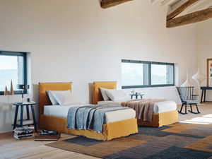 GHOST 8O S - Single bed with removable cover - Bed frame by Gervasoni