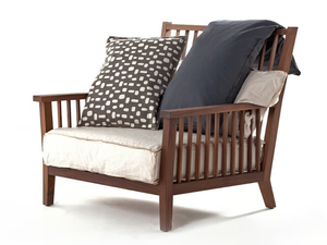 GRAY 01 - Wooden armchair with armrests - Styling by Gervasoni