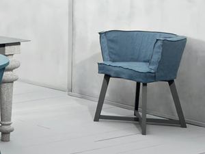 GRAY 27 - Fabric easy chair with armrests - Styling by Gervasoni