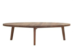 GRAY 49 - Low round wooden coffee table - Styling by Gervasoni