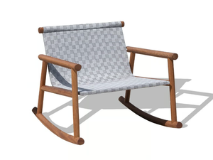 HASHI 09 - Rocking fabric garden armchair - Styling by Gervasoni